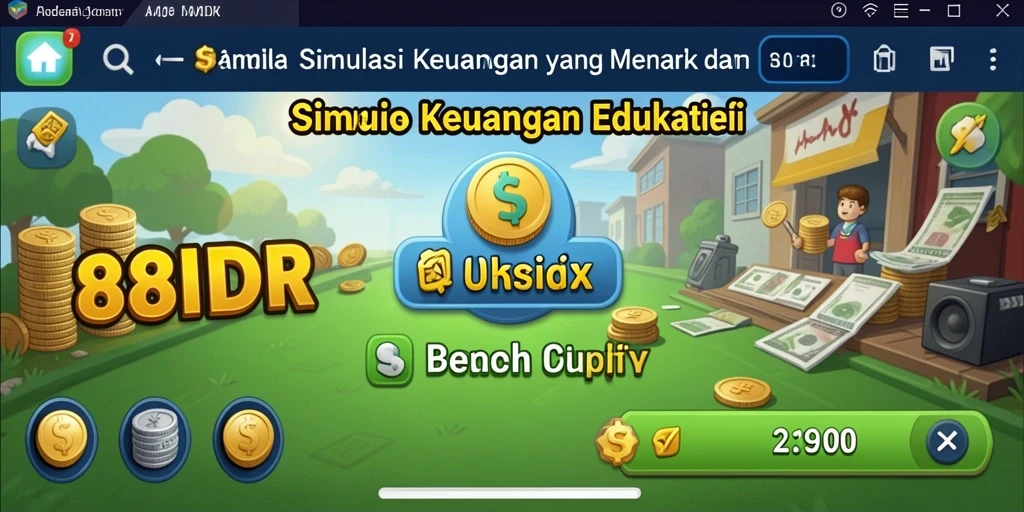 Screenshot utama 88IDR, menunjukkan gameplay simulasi keuangan yang interaktif.