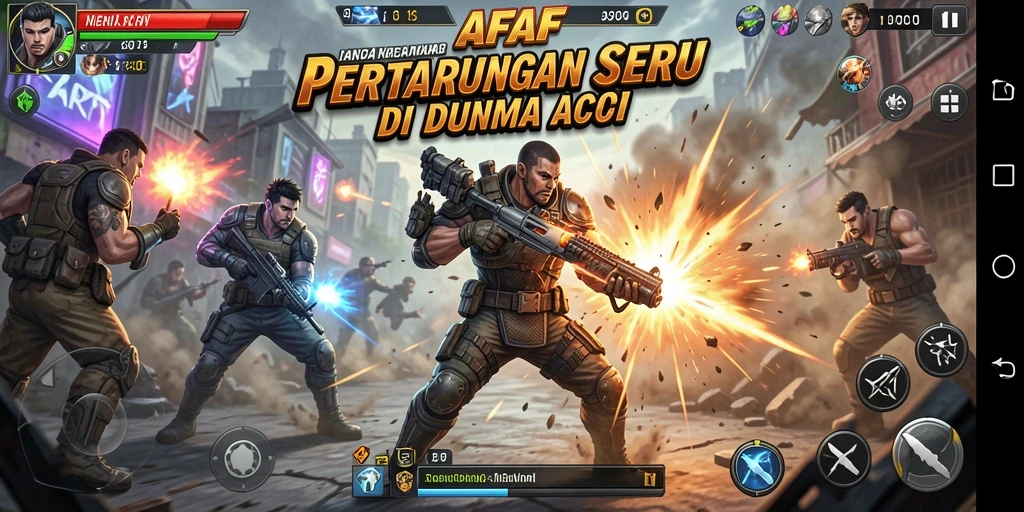 Screenshot menampilkan aksi mendebarkan dalam pertarungan AFAF.
