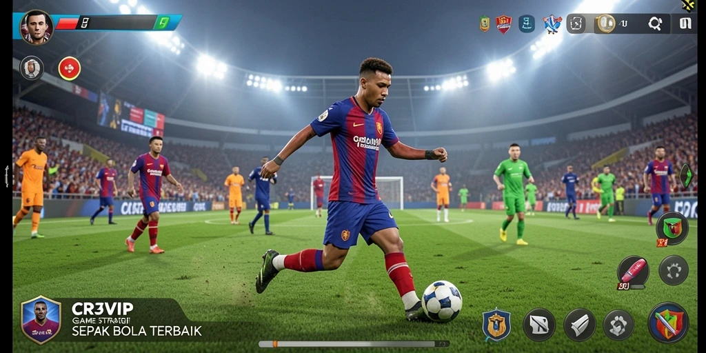 Tangkap momen seru permainan strategi sepak bola.