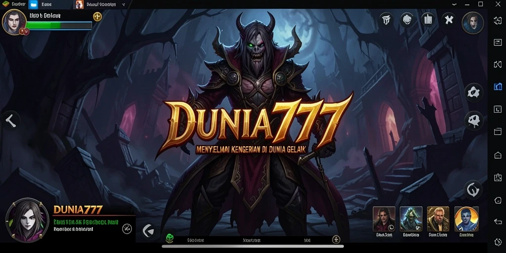 Gameplay menyeramkan yang menampilkan suasana horor di DUNIA777.