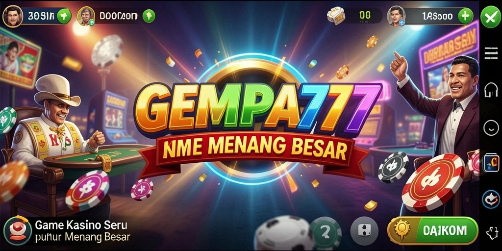 Tampilan gameplay GEMPA777 yang menarik dan penuh warna.