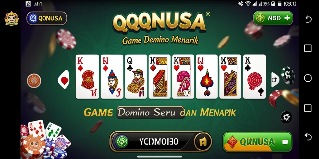 Tampilan gameplay QQNUSA yang seru dan interaktif di dalam permainan Domino.