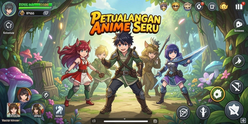 Tangkapan layar utama RP66 menampilkan aksi pertarungan seru dalam dunia Anime.