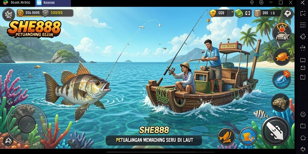 Tangkapan ikan epik dalam gameplay SHE888 yang menakjubkan.