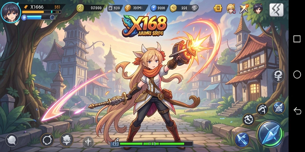Tampilan gameplay seru dengan karakter Anime yang atraktif.